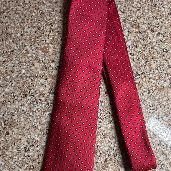 Chaps Ralph Lauren 100% silk men’s tie red - Picture 9 of 9